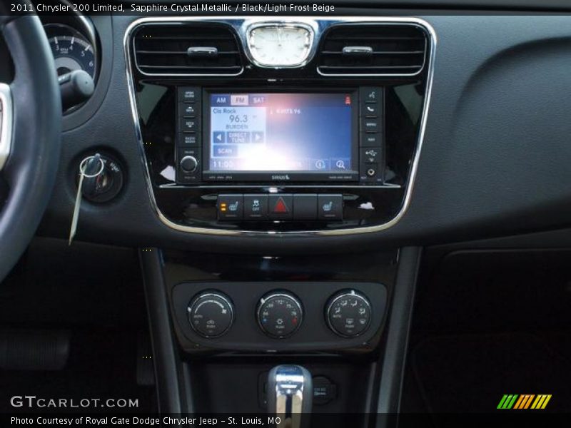 Sapphire Crystal Metallic / Black/Light Frost Beige 2011 Chrysler 200 Limited