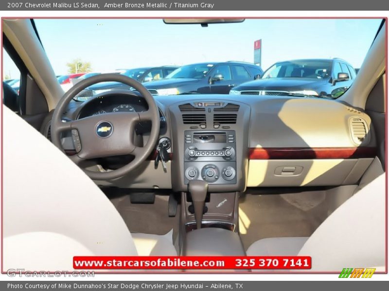 Amber Bronze Metallic / Titanium Gray 2007 Chevrolet Malibu LS Sedan