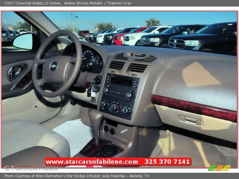 Amber Bronze Metallic / Titanium Gray 2007 Chevrolet Malibu LS Sedan