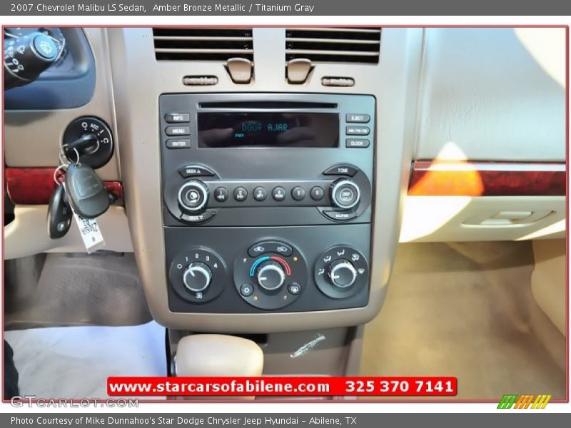 Amber Bronze Metallic / Titanium Gray 2007 Chevrolet Malibu LS Sedan