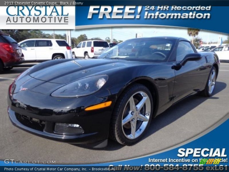 Black / Ebony 2013 Chevrolet Corvette Coupe
