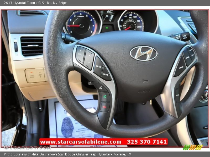 Black / Beige 2013 Hyundai Elantra GLS