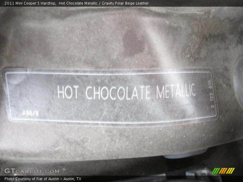 Hot Chocolate Metallic / Gravity Polar Beige Leather 2011 Mini Cooper S Hardtop