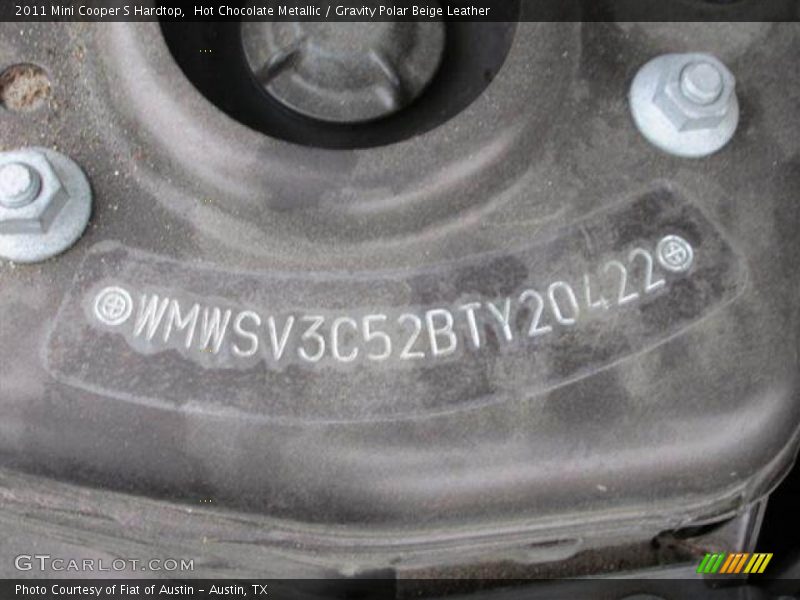 Hot Chocolate Metallic / Gravity Polar Beige Leather 2011 Mini Cooper S Hardtop