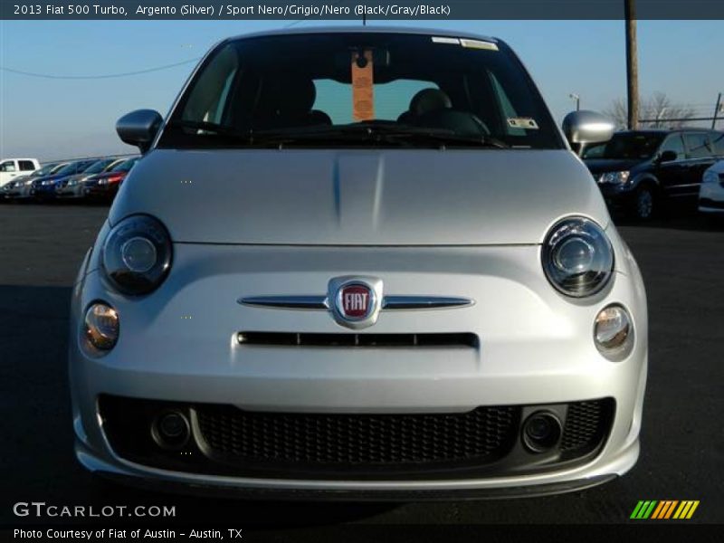 Argento (Silver) / Sport Nero/Grigio/Nero (Black/Gray/Black) 2013 Fiat 500 Turbo