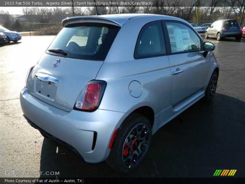 Argento (Silver) / Sport Nero/Grigio/Nero (Black/Gray/Black) 2013 Fiat 500 Turbo