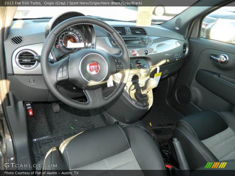 Grigio (Gray) / Sport Nero/Grigio/Nero (Black/Gray/Black) 2013 Fiat 500 Turbo
