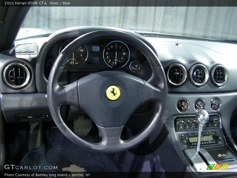 2001 Ferrari 456MGTA, Silver / Blue, Steering Wheel - 2001 Ferrari 456M GTA