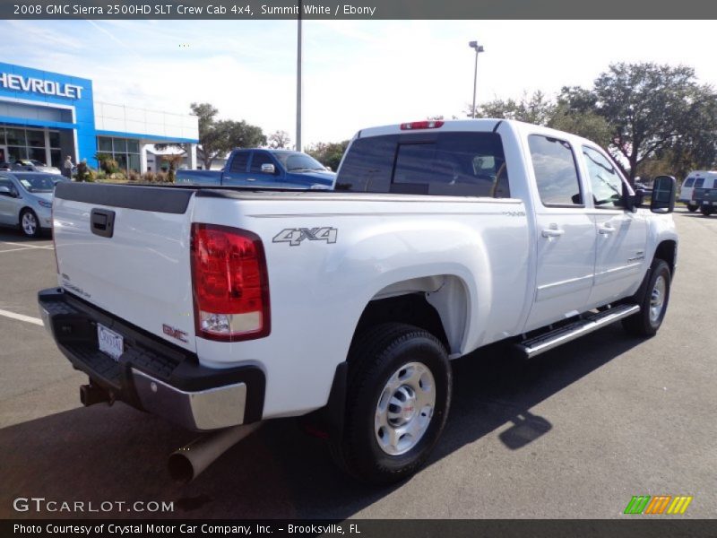 Summit White / Ebony 2008 GMC Sierra 2500HD SLT Crew Cab 4x4