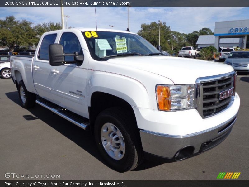 Summit White / Ebony 2008 GMC Sierra 2500HD SLT Crew Cab 4x4