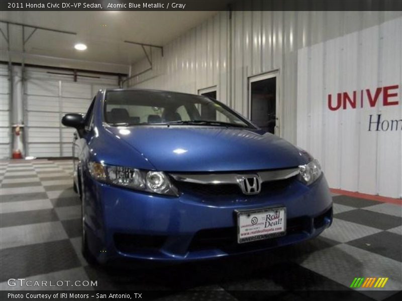 Atomic Blue Metallic / Gray 2011 Honda Civic DX-VP Sedan
