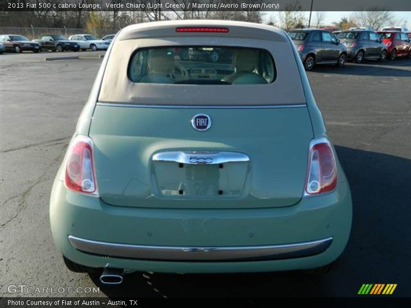 Verde Chiaro (Light Green) / Marrone/Avorio (Brown/Ivory) 2013 Fiat 500 c cabrio Lounge