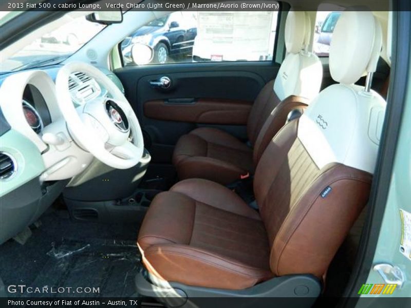  2013 500 c cabrio Lounge Marrone/Avorio (Brown/Ivory) Interior