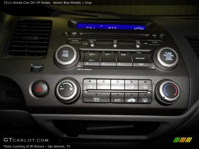 Atomic Blue Metallic / Gray 2011 Honda Civic DX-VP Sedan