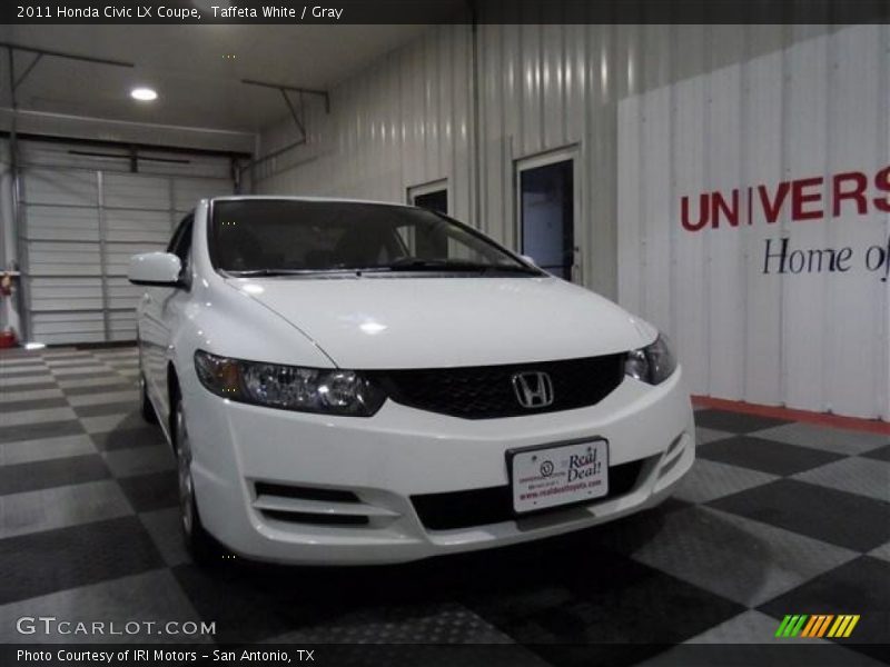 Taffeta White / Gray 2011 Honda Civic LX Coupe