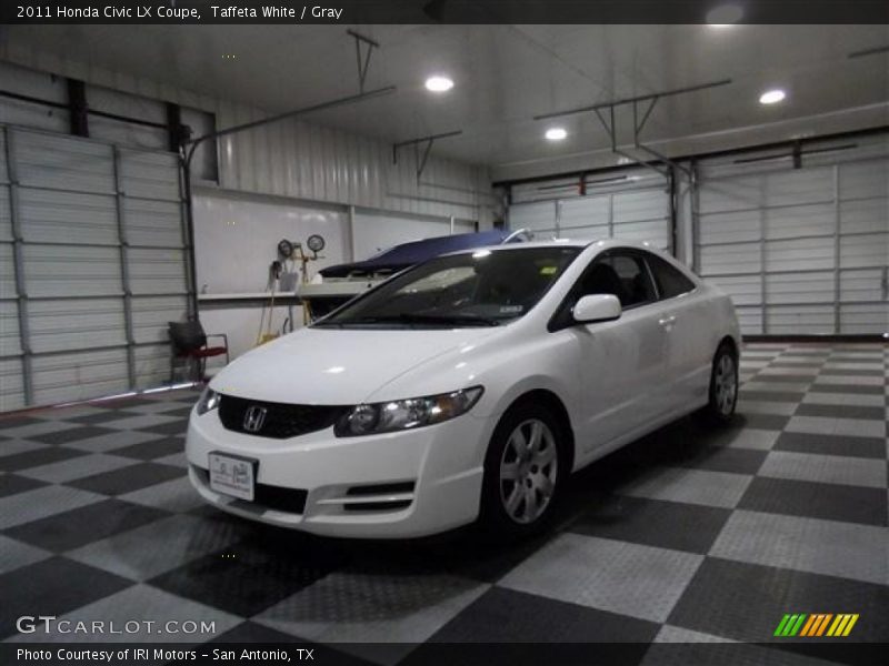 Taffeta White / Gray 2011 Honda Civic LX Coupe