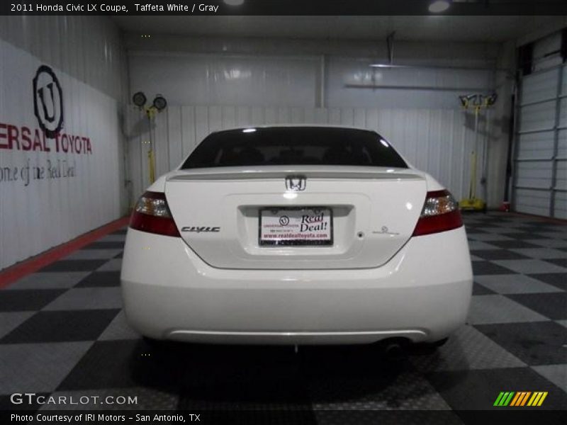 Taffeta White / Gray 2011 Honda Civic LX Coupe