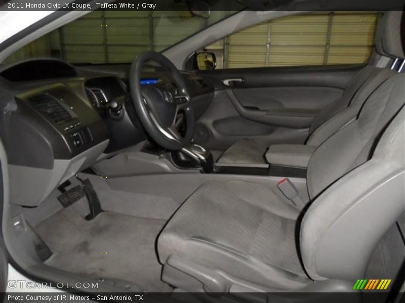 Taffeta White / Gray 2011 Honda Civic LX Coupe
