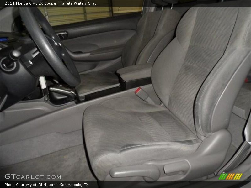 Taffeta White / Gray 2011 Honda Civic LX Coupe