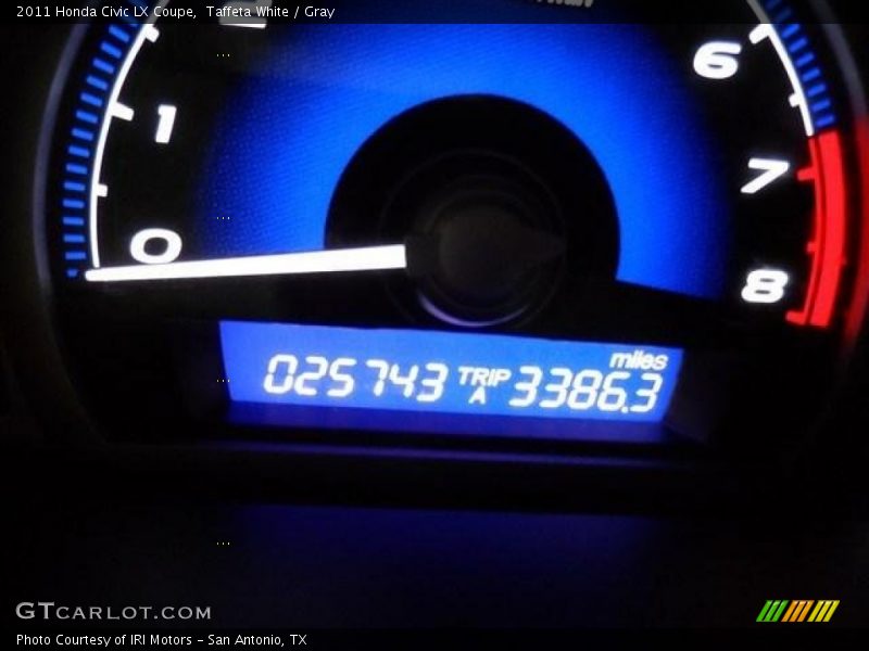 Taffeta White / Gray 2011 Honda Civic LX Coupe