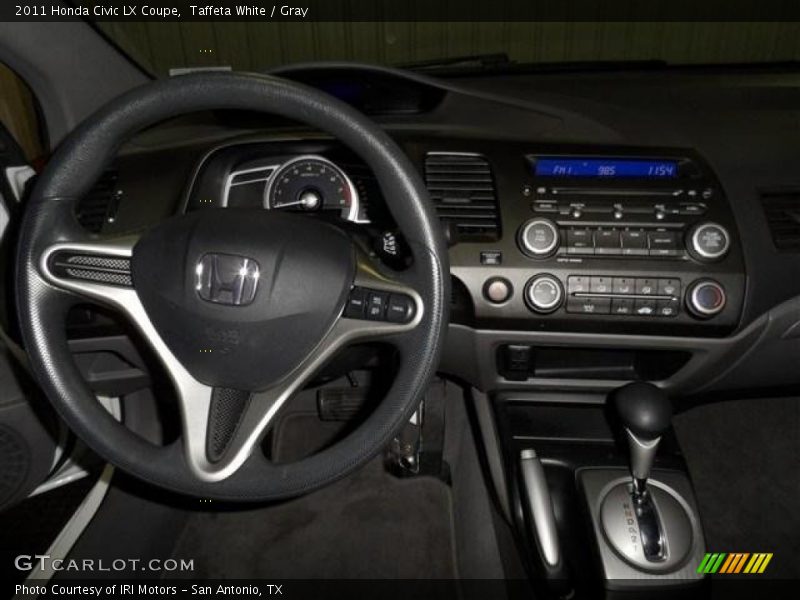 Taffeta White / Gray 2011 Honda Civic LX Coupe