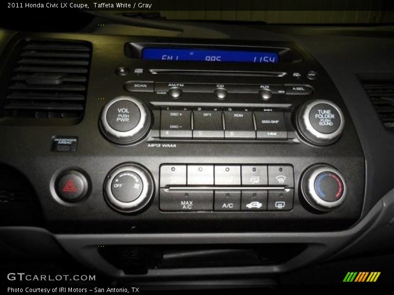 Taffeta White / Gray 2011 Honda Civic LX Coupe