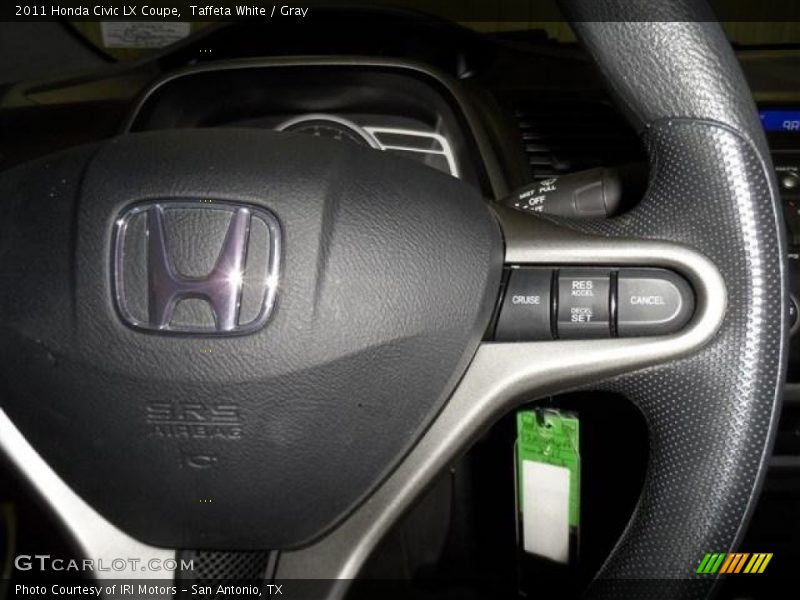 Taffeta White / Gray 2011 Honda Civic LX Coupe