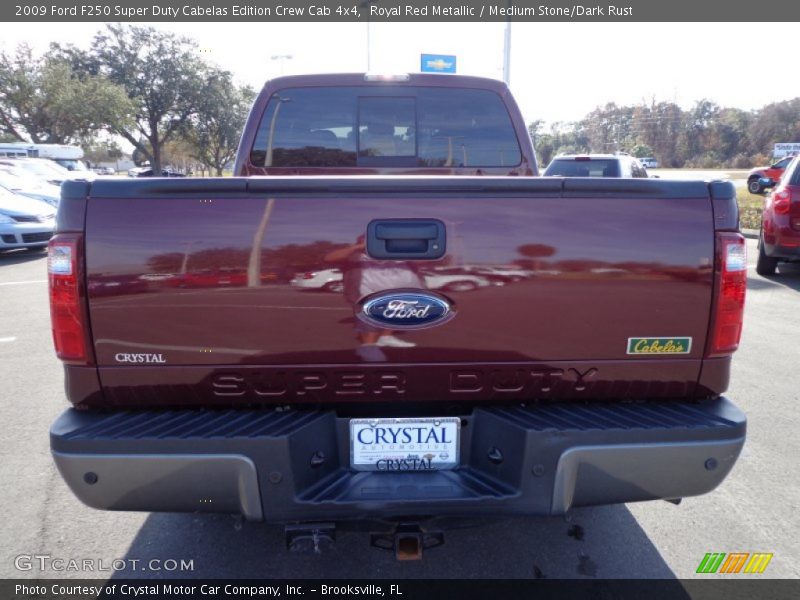 Royal Red Metallic / Medium Stone/Dark Rust 2009 Ford F250 Super Duty Cabelas Edition Crew Cab 4x4