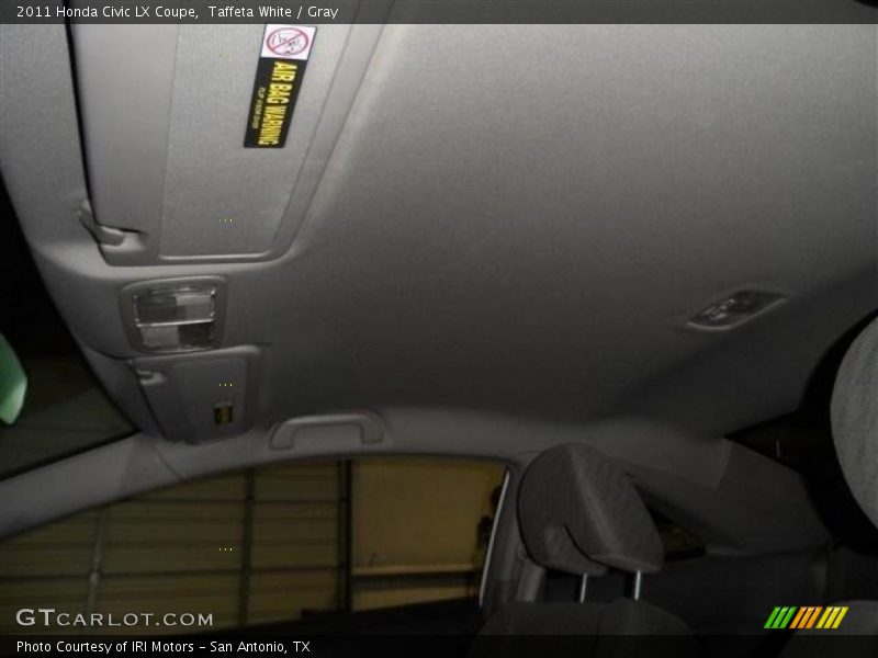 Taffeta White / Gray 2011 Honda Civic LX Coupe