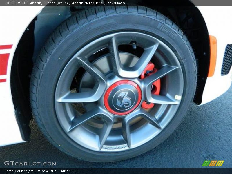 Bianco (White) / Abarth Nero/Nero (Black/Black) 2013 Fiat 500 Abarth