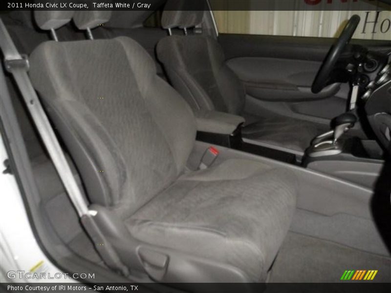 Taffeta White / Gray 2011 Honda Civic LX Coupe