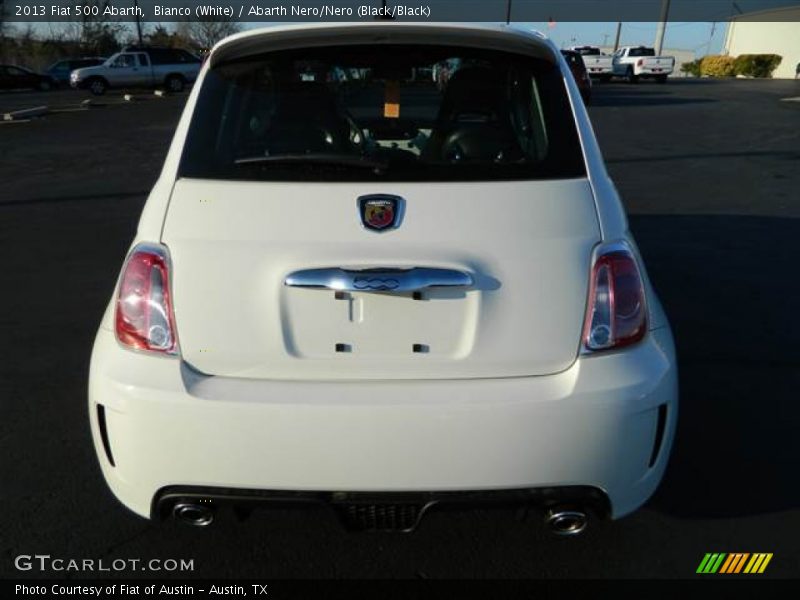 Bianco (White) / Abarth Nero/Nero (Black/Black) 2013 Fiat 500 Abarth