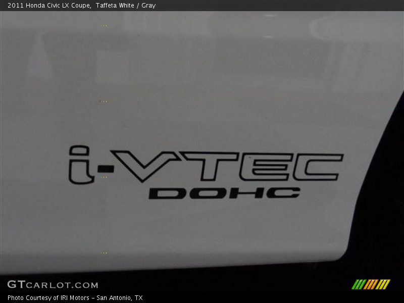 Taffeta White / Gray 2011 Honda Civic LX Coupe