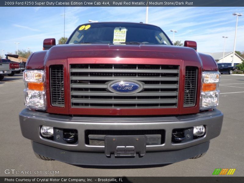 Royal Red Metallic / Medium Stone/Dark Rust 2009 Ford F250 Super Duty Cabelas Edition Crew Cab 4x4