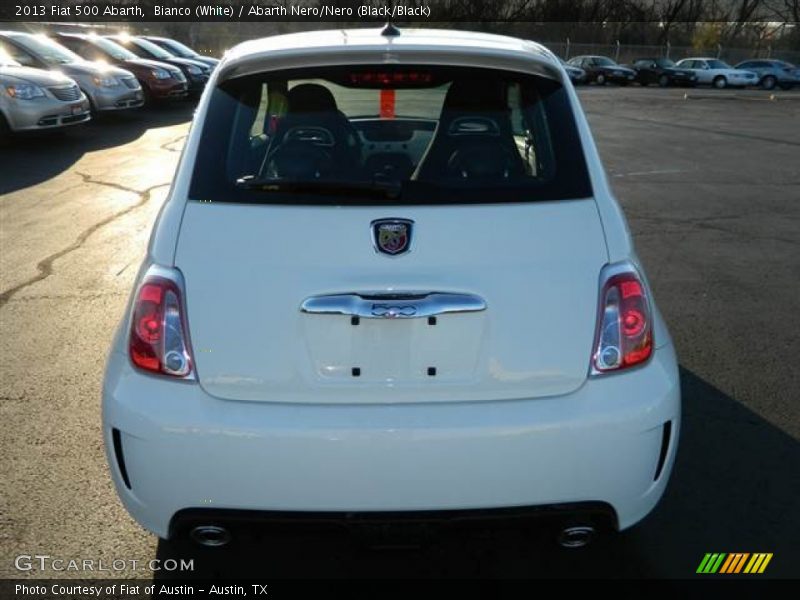 Bianco (White) / Abarth Nero/Nero (Black/Black) 2013 Fiat 500 Abarth