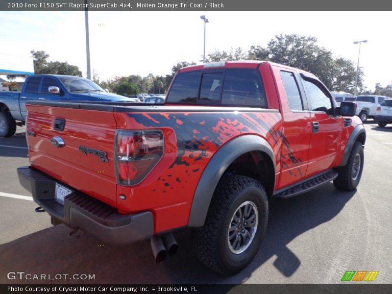 Molten Orange Tri Coat / Black 2010 Ford F150 SVT Raptor SuperCab 4x4