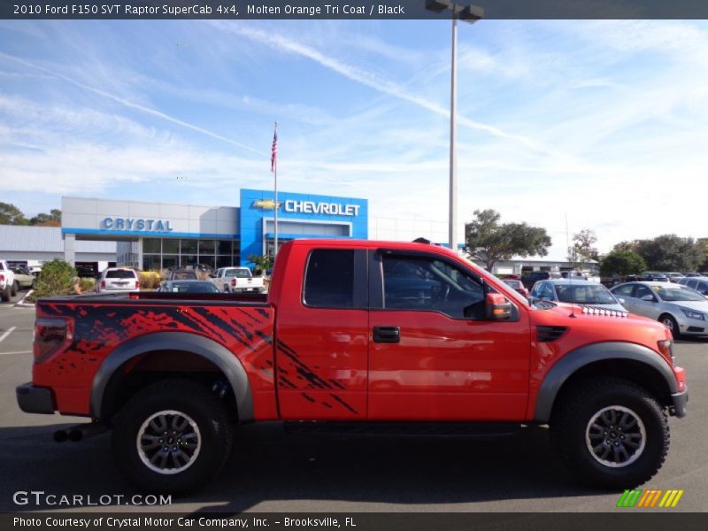 Molten Orange Tri Coat / Black 2010 Ford F150 SVT Raptor SuperCab 4x4