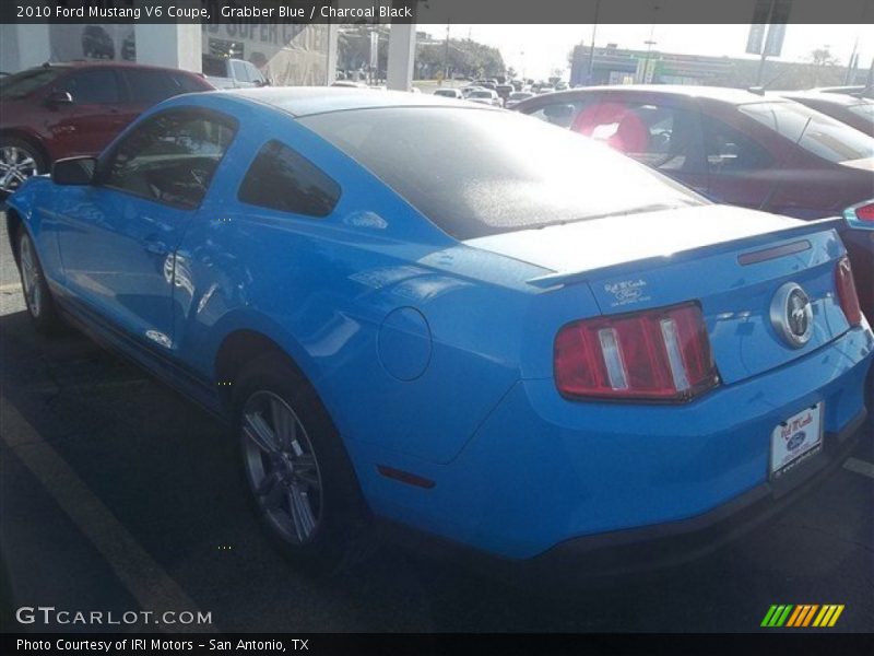 Grabber Blue / Charcoal Black 2010 Ford Mustang V6 Coupe