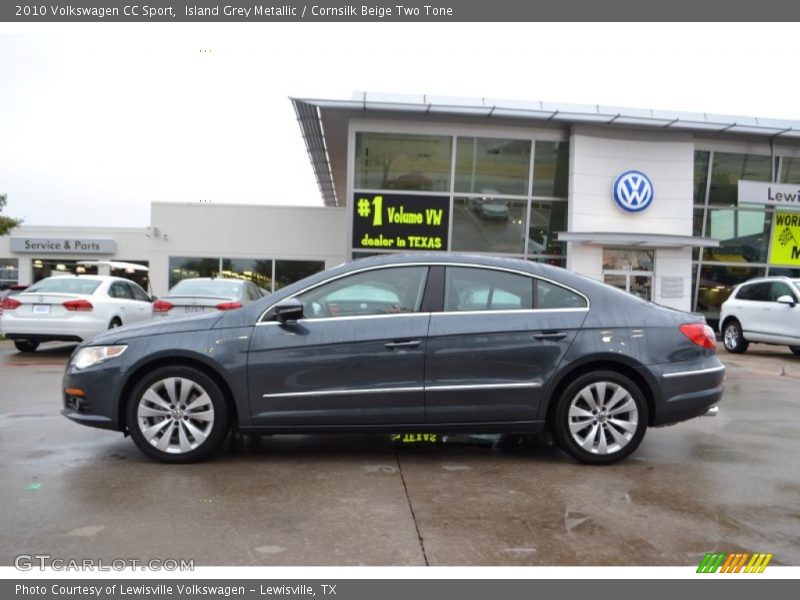 Island Grey Metallic / Cornsilk Beige Two Tone 2010 Volkswagen CC Sport