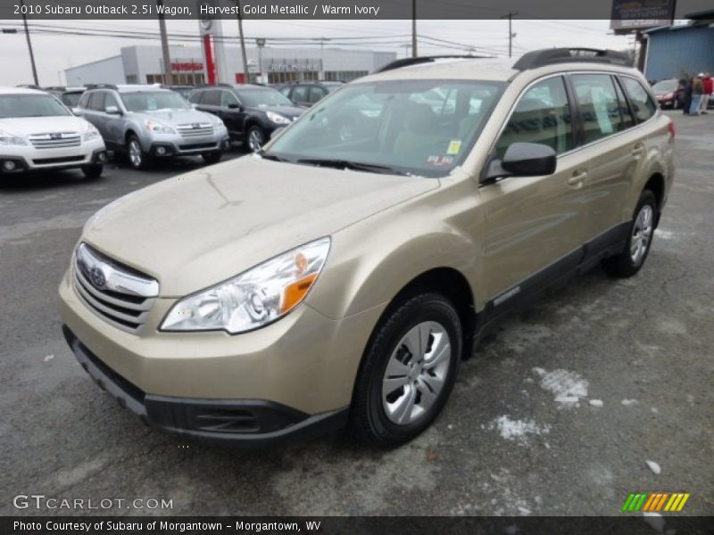 Harvest Gold Metallic / Warm Ivory 2010 Subaru Outback 2.5i Wagon