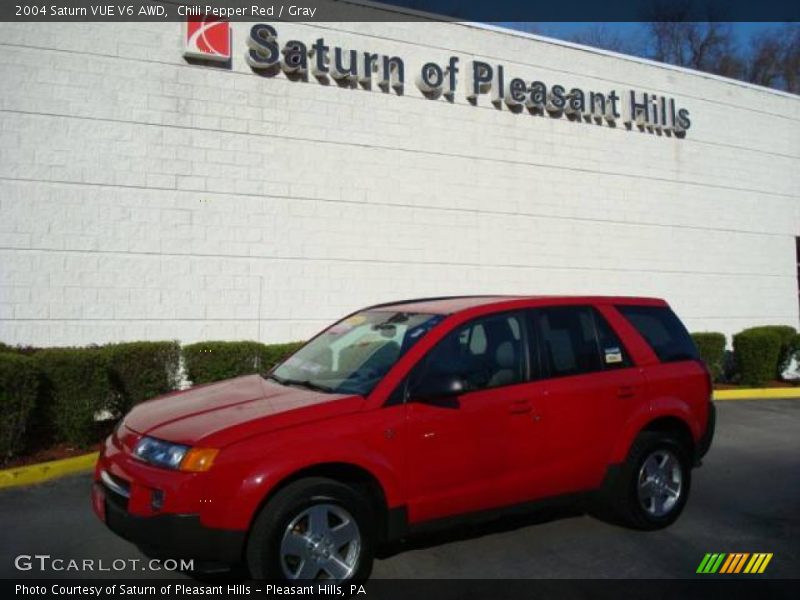Chili Pepper Red / Gray 2004 Saturn VUE V6 AWD