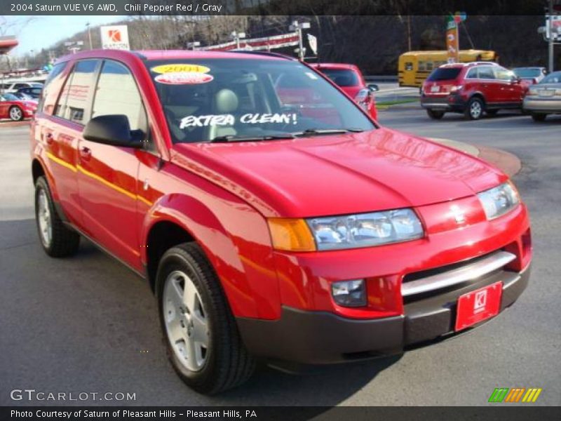 Chili Pepper Red / Gray 2004 Saturn VUE V6 AWD