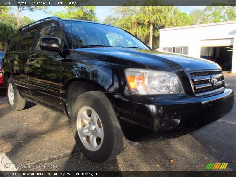 Black / Gray 2005 Toyota Highlander I4
