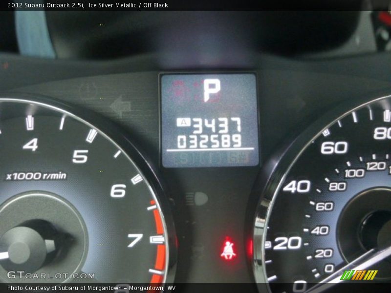 Ice Silver Metallic / Off Black 2012 Subaru Outback 2.5i