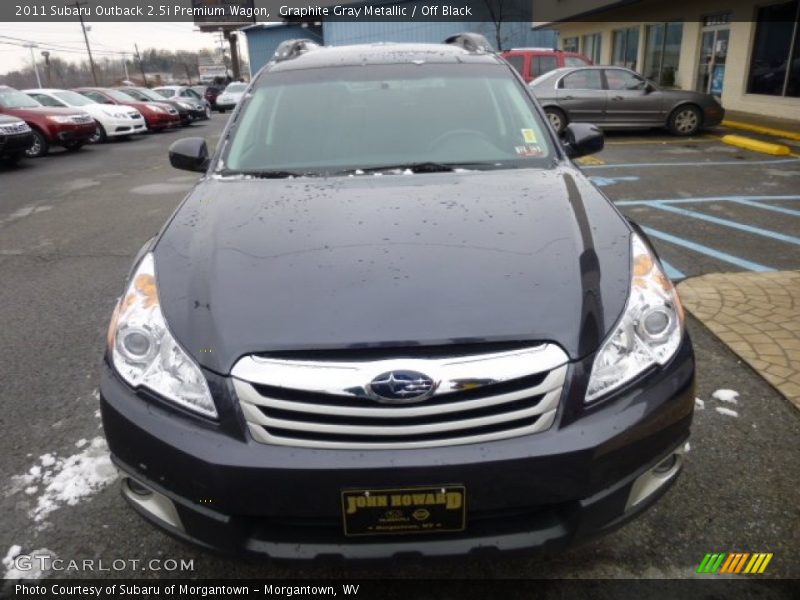 Graphite Gray Metallic / Off Black 2011 Subaru Outback 2.5i Premium Wagon