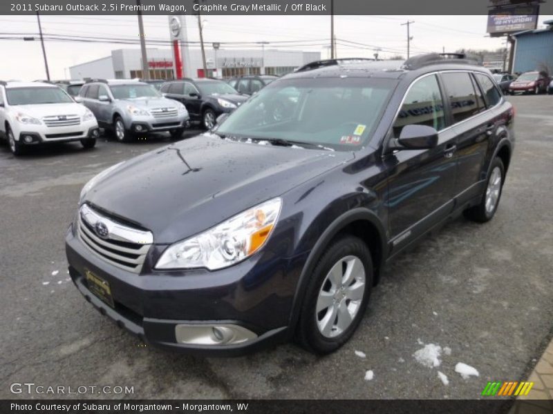 Graphite Gray Metallic / Off Black 2011 Subaru Outback 2.5i Premium Wagon