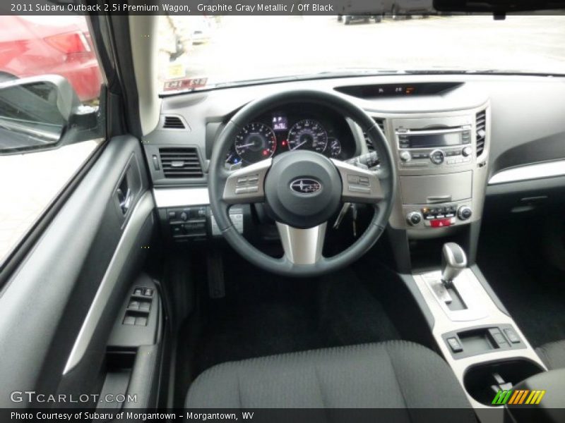 Graphite Gray Metallic / Off Black 2011 Subaru Outback 2.5i Premium Wagon