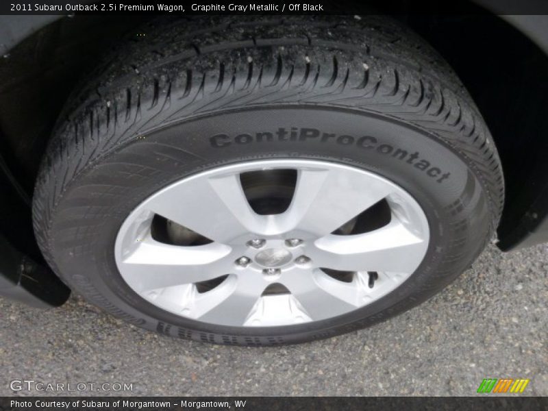 Graphite Gray Metallic / Off Black 2011 Subaru Outback 2.5i Premium Wagon