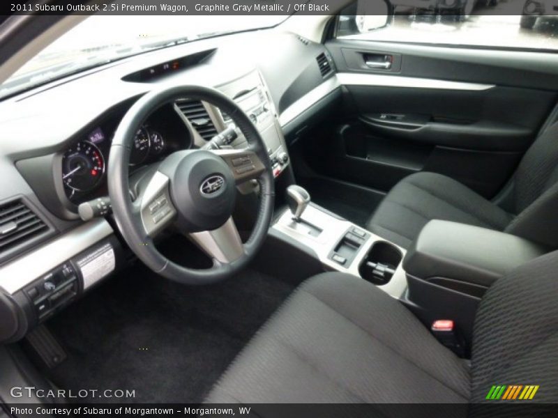 Graphite Gray Metallic / Off Black 2011 Subaru Outback 2.5i Premium Wagon