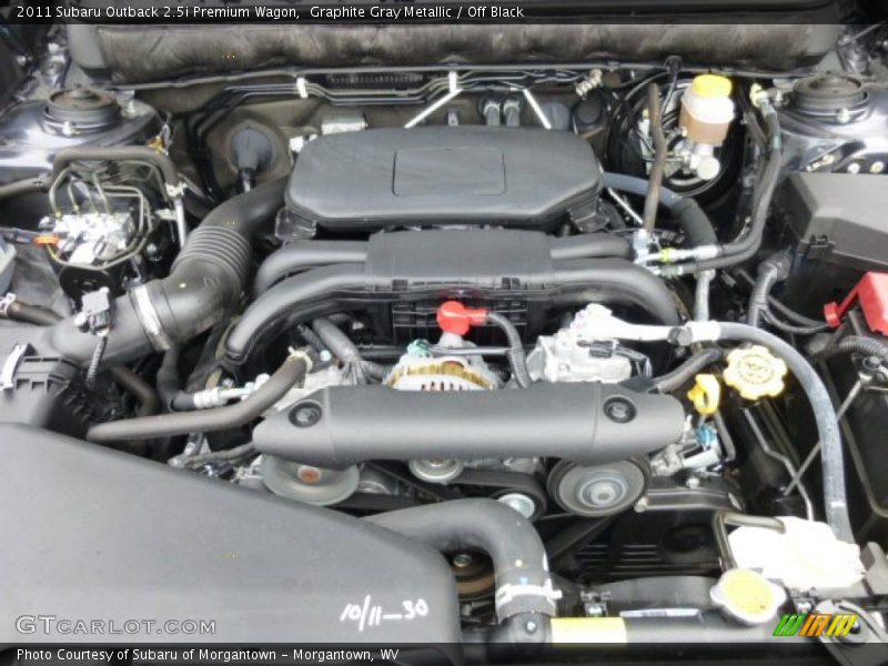 Graphite Gray Metallic / Off Black 2011 Subaru Outback 2.5i Premium Wagon